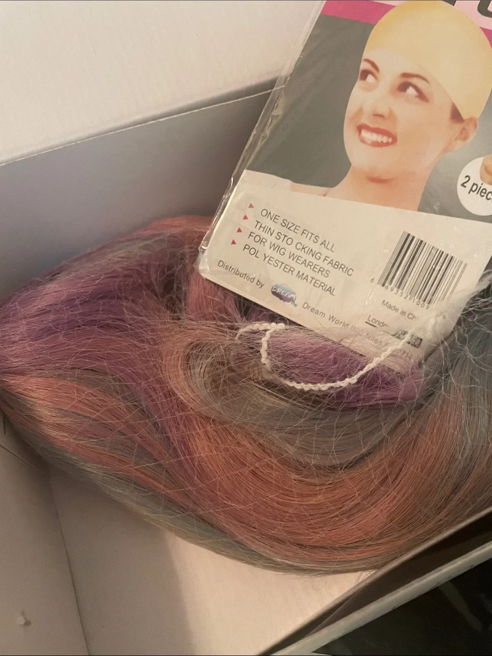 13X6 Lace Front Deluxe Wig Cap with Multi-Color Synthetic Wig